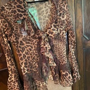 Animal print blouse
